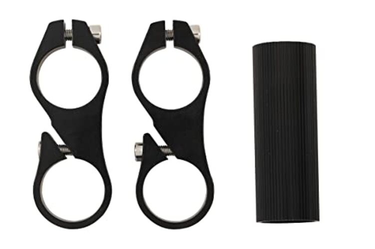Double-Stem 25.4mm Handlebar Riser Adapter Ultralight Bike for Folding Black
