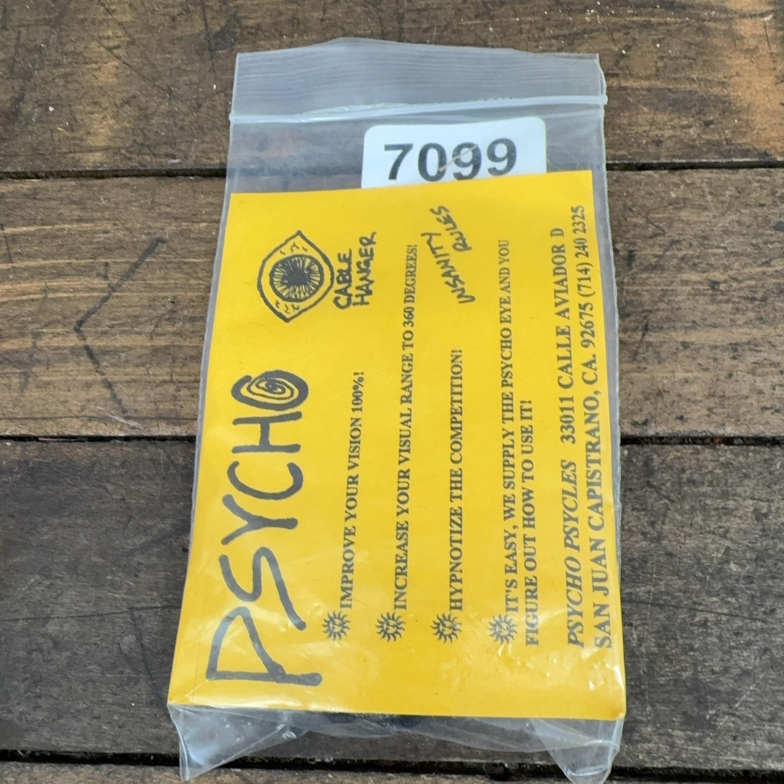 Vintage Psycho Psycles Skull Brake Cable Hanger NOS MTB BMX Eye Old School