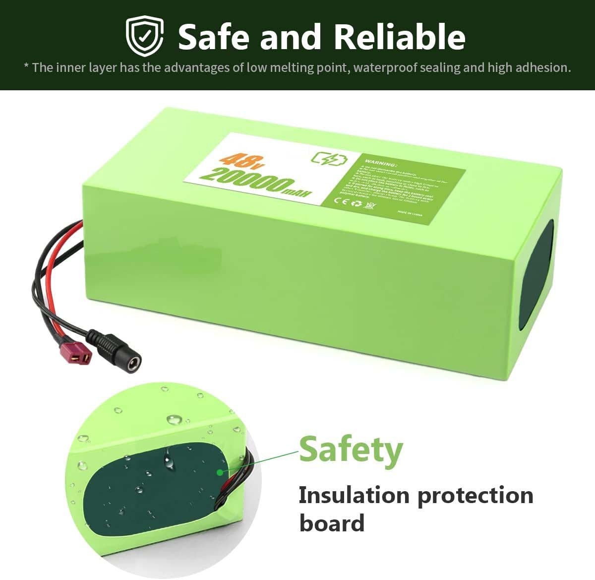 36V 48V 52V 12AH/20AH/30AH Battery for 200W-2000W Ebike Electric Bicycle Bike