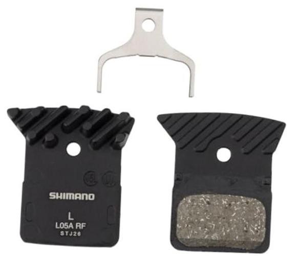 Shimano L05A-RF Resin DISC PAD FINNED Alloy Back Plate ONE Pair | bike-brake
