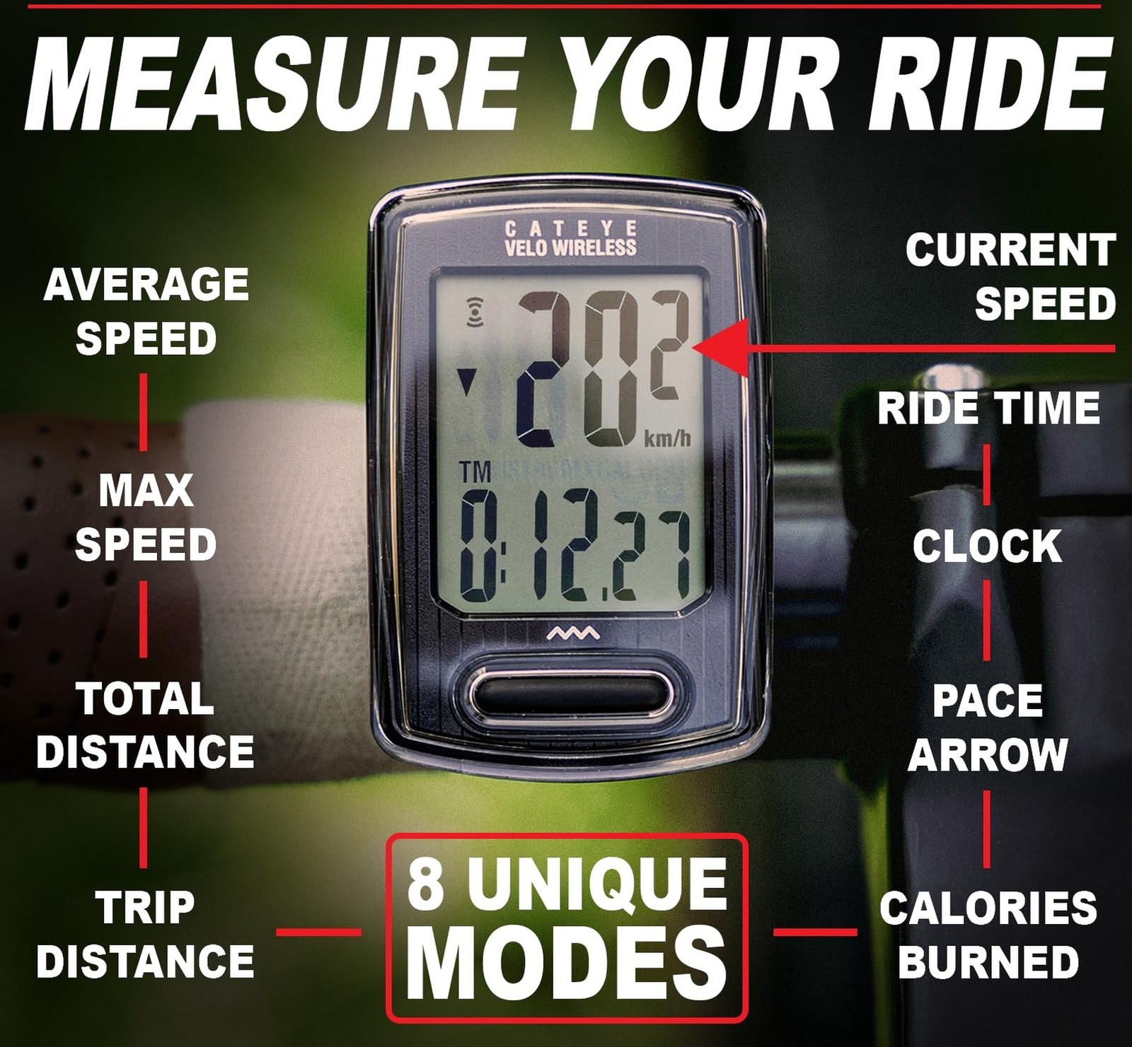 CATEYE Velo Wireless Bike Computer – Analog Speedometer & Odometer with Ca