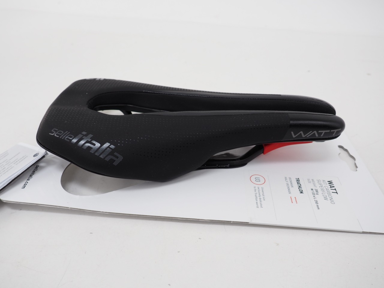 Selle Italia WATT Kit Carbonio Superflow U3 133x255mm Carbon Rail Saddle Black