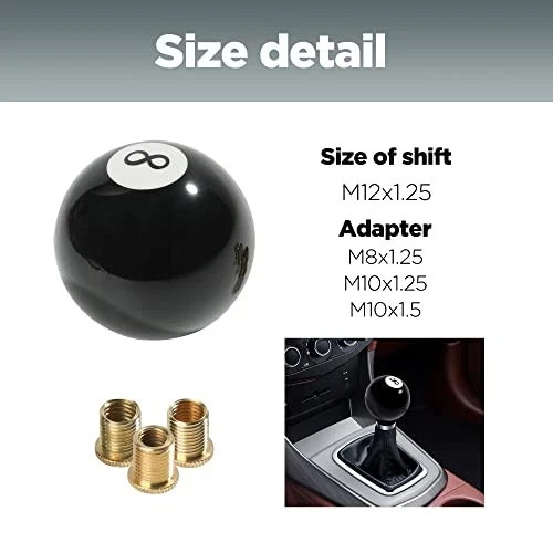 Shift Knob Manual Gear,Round Shift Knob Acrylic Gear,4 5 6 Speed Black8