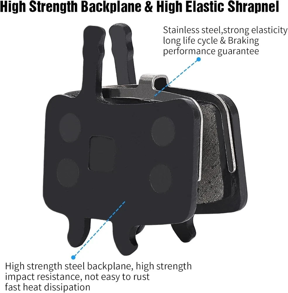 Bicycle Disc Brake Pads for Sram Avid BB7 Juicy 3 5 7 – 2 Pairs (Resin/Sintered)
