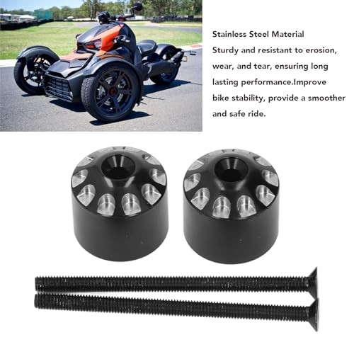 1 Pair of Motorcycle Handlebar End Weights,Solid Stainless Steel Bar Ends Plug