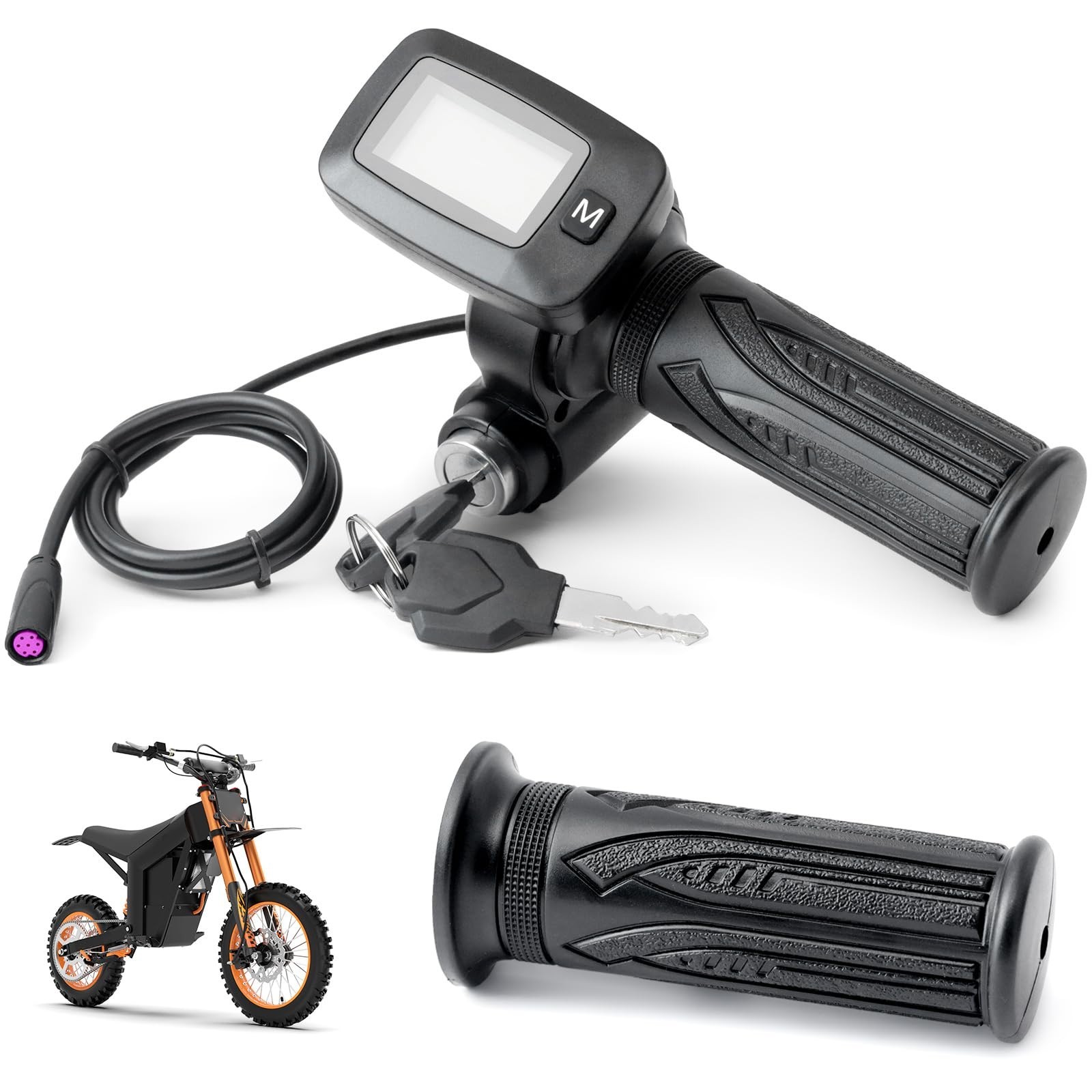 48V Ebike Speedometer Throttle with M Key Replacement for Tuttio Soleil 01