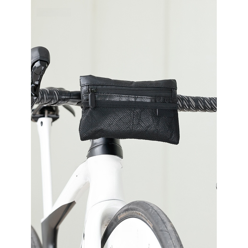 Waterproof Bike Handlebar Bag Nylon with Shoulder Strap and Secure Attachment