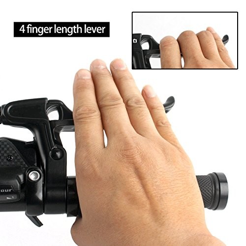 Bicycle Brake Levers 2pcs Mountain Bike Brake Handles 4 Finger 2.2cm Diameter
