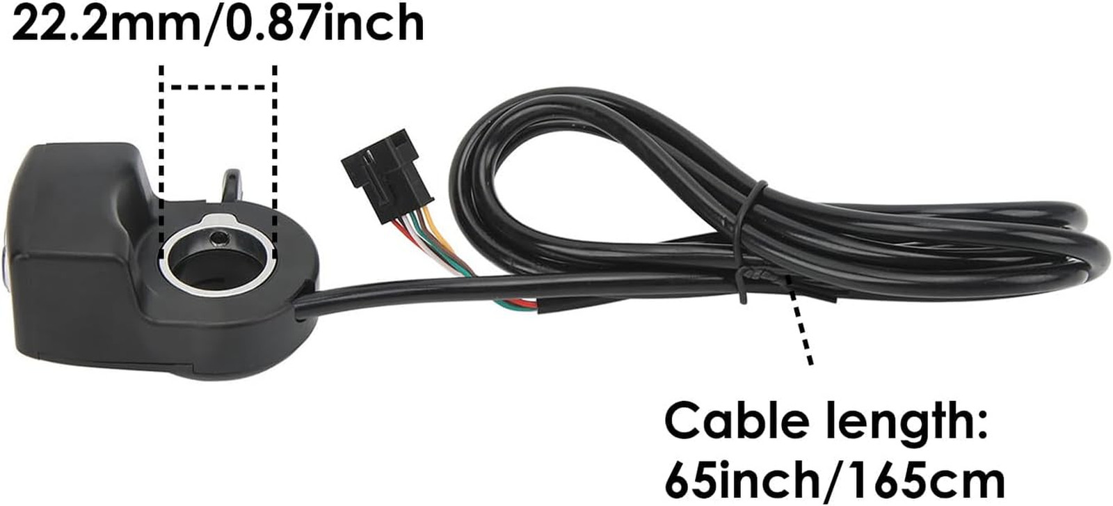 E Bike Thumb Throttle, 36V Thumb Accelerator Speed Control | Battery Display, 6