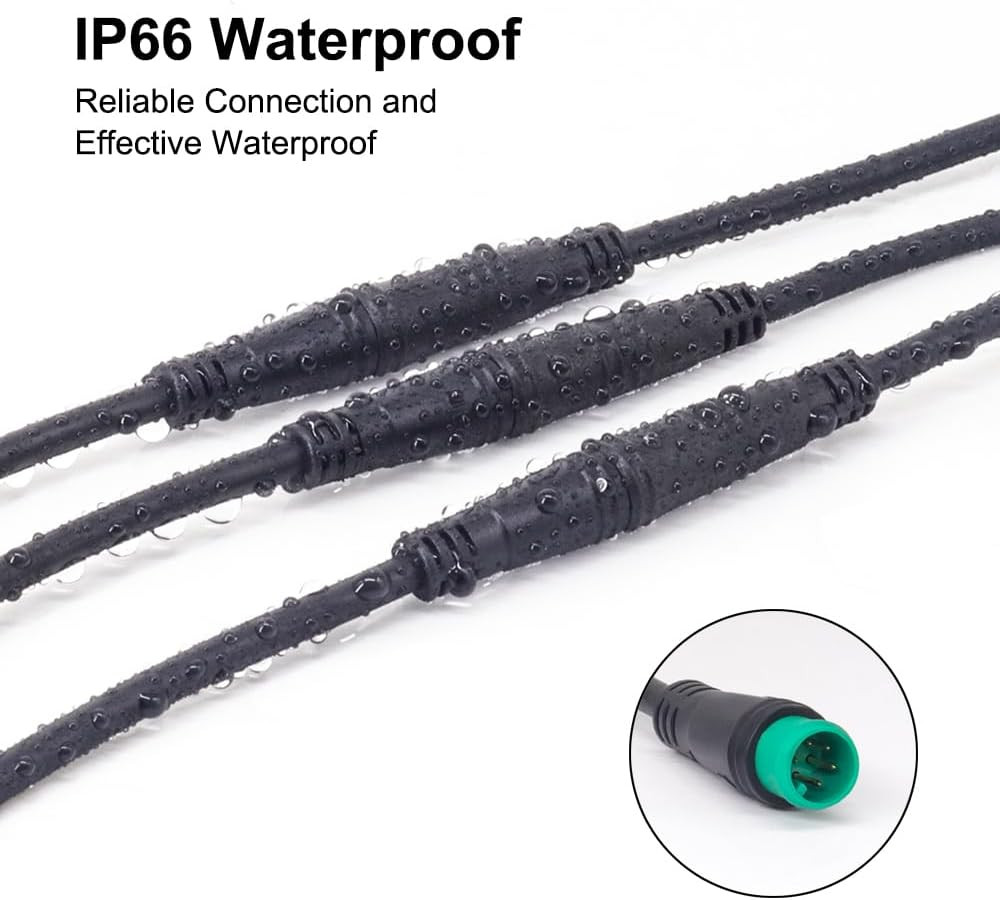 Ebike Extension Cable for Electric Bike Gear Sensor, Waterproof Connector 2Pin/3