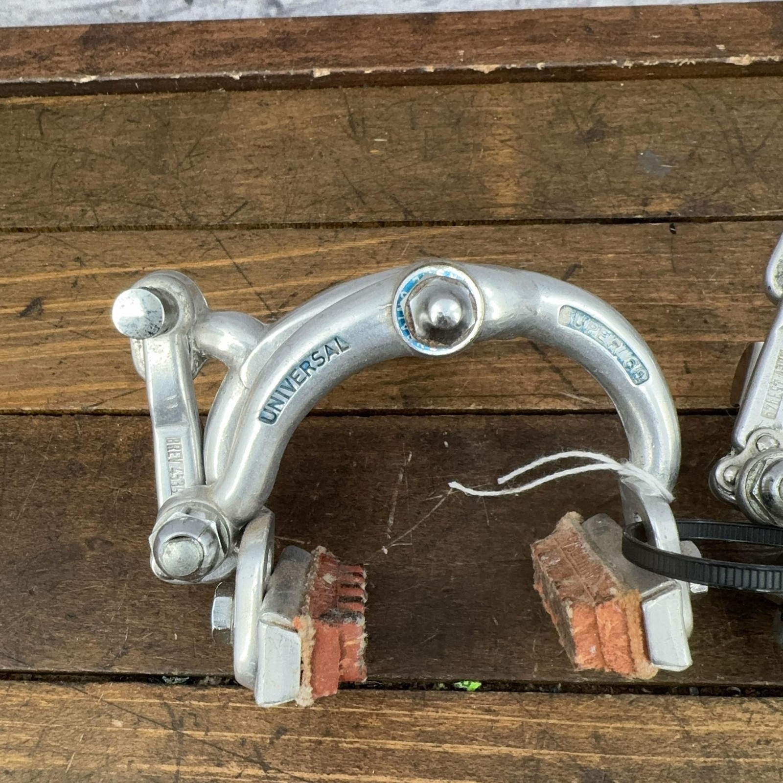 Vintage Universal Super 68 Caliper Brakes Set Silver Road Bike Side Pull Italy