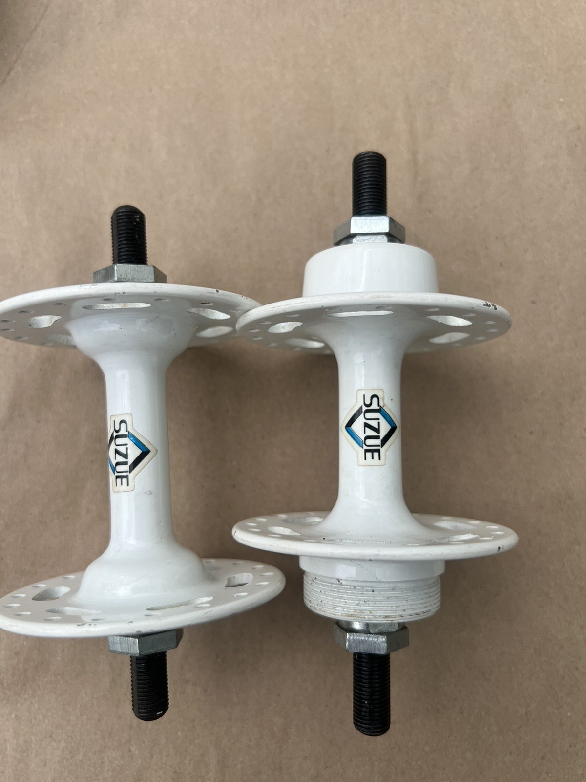 SUZUE BMX Hubs F/R White 36H Made in Japan NOS BMX New Old Stock