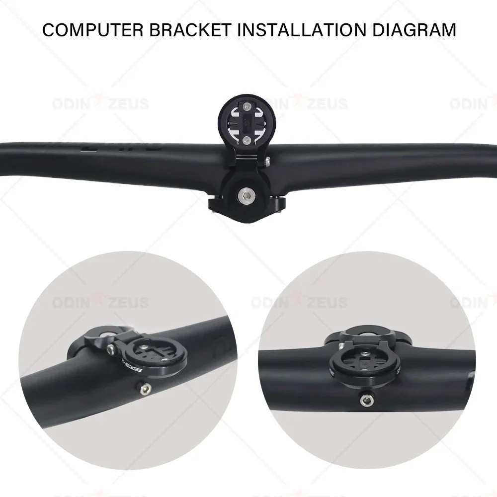 Carbon Fiber MTB Bike Integrated Handlebar Matte 35*720mm with Computer Mount