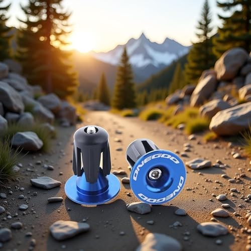 1 Pair Bike Grip Handle Bar End Cap 15-20.5 Mm Aluminium Alloy MTB Blue