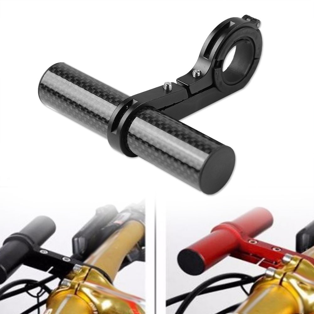 Bicycle Extension Frame Handlebars Accessory For Bike Lamp/Phone Holder (Black