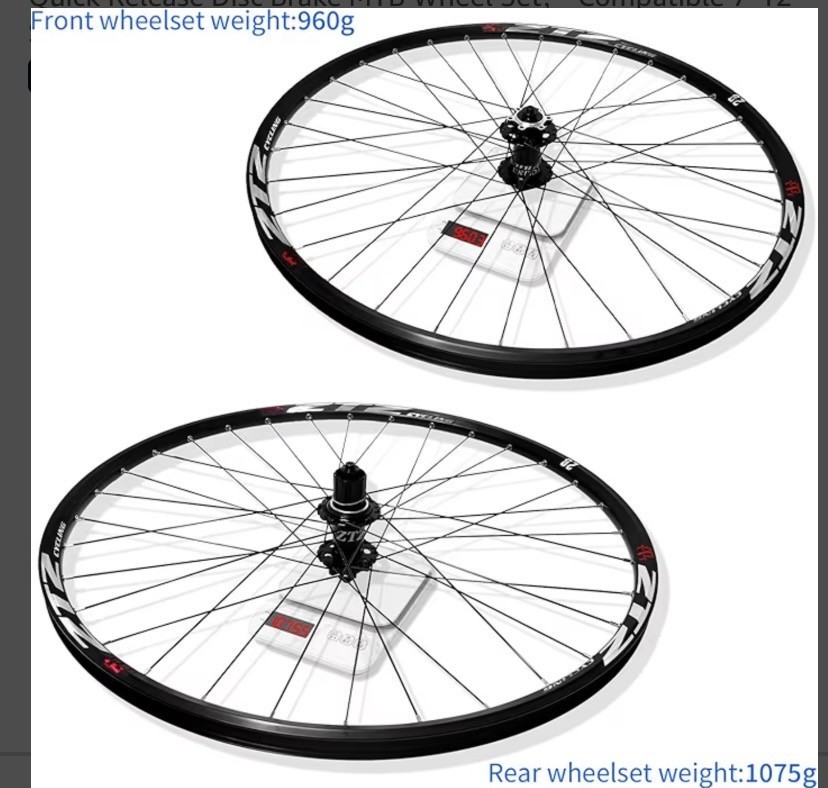ZTZ 27.5″ Mountain Bike Wheelset Ultralight Aluminum Alloy Rim 32H High Strength