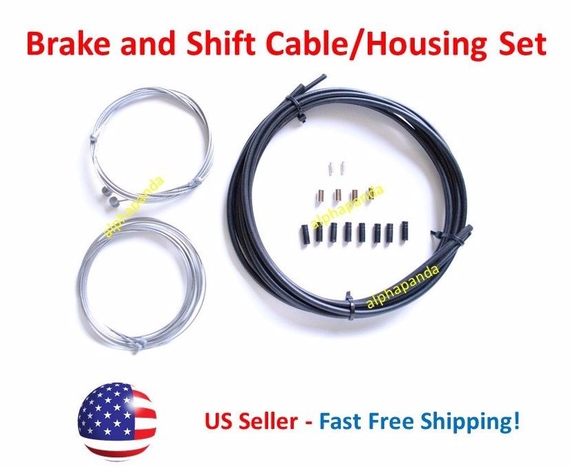 Universal Brake Shifter Cables Housing Set Kit Road Mountain Bike Hybrid Cycling