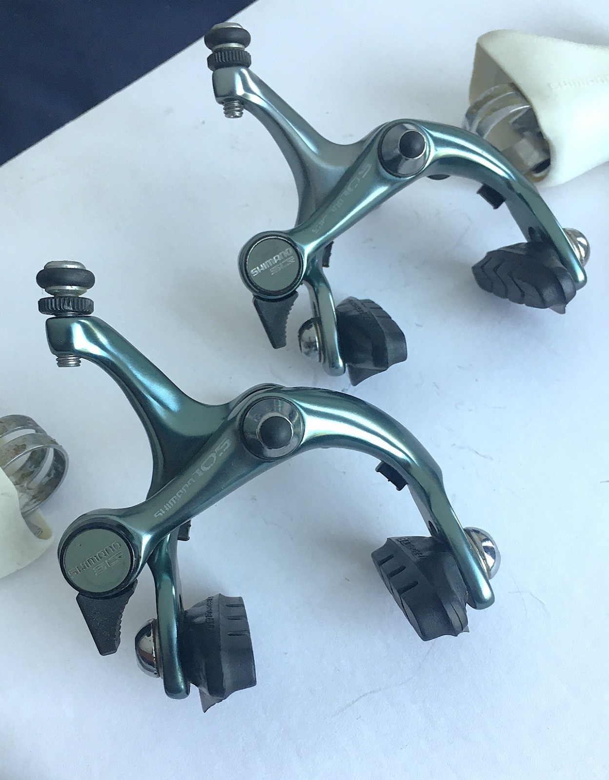 Shimano 105 Brakeset w/Levers BL-1051 / BR-1050 Blue Gray SLR NOS Hoods Japan