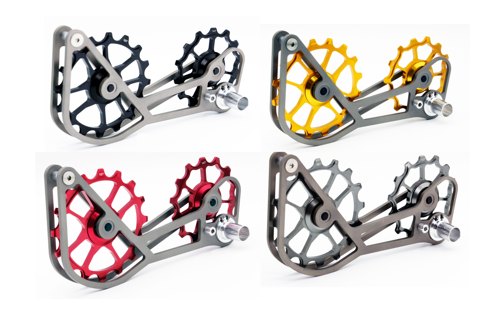 SwishTi Cycle Oversized Pulley Titanium Cage for Shimano 6800/7800/9000 Black