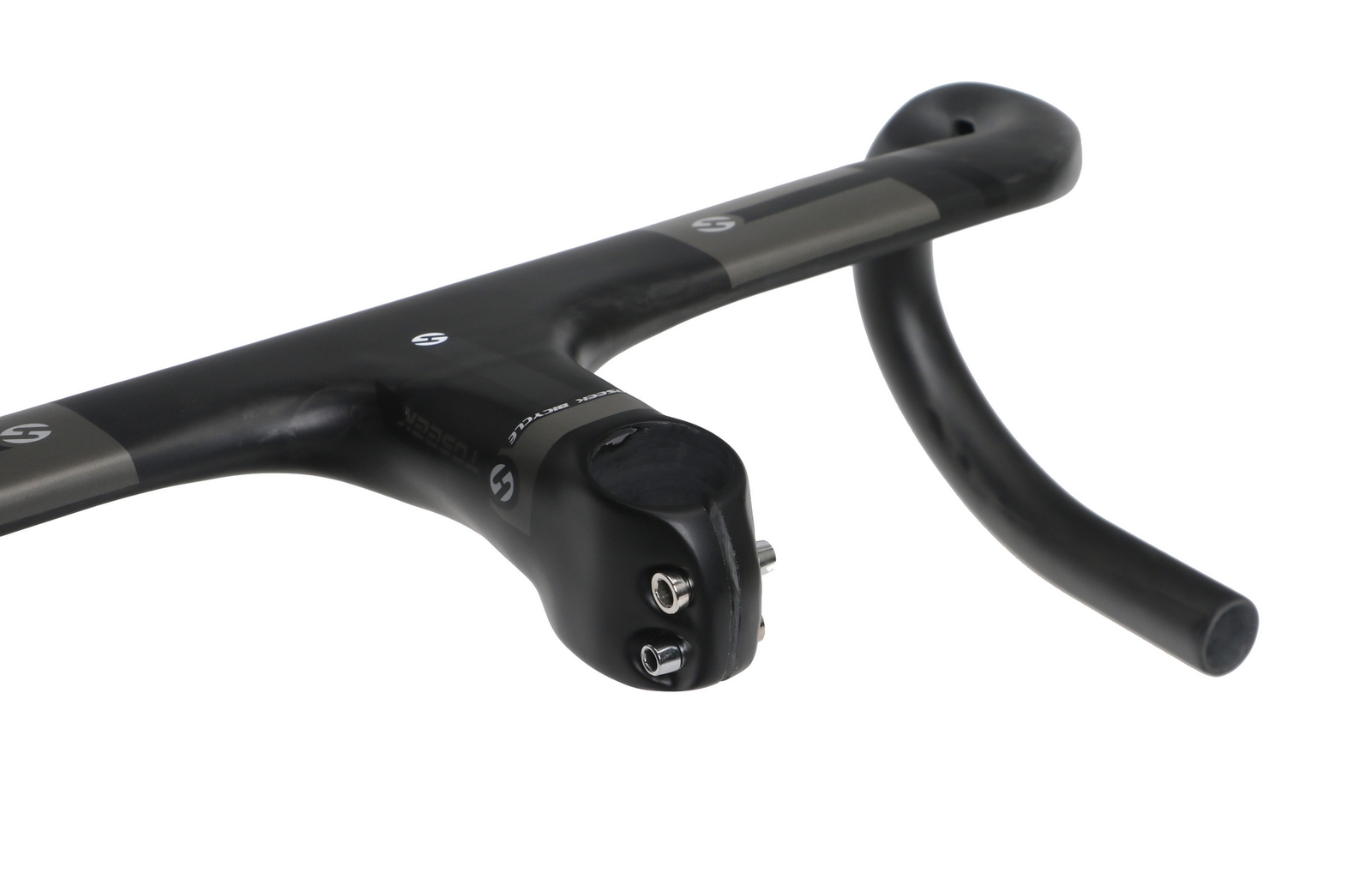 TOSEEK Carbon Fiber Road Bike Integrated Handlebar Stem Drop Bar 400/420/440mm