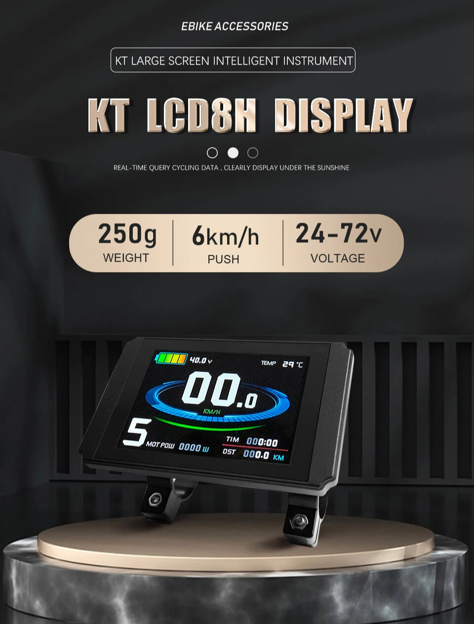 Electric Bicycle Color Display with USB 24V/36V/48V/52V/60V72V E-bike Display