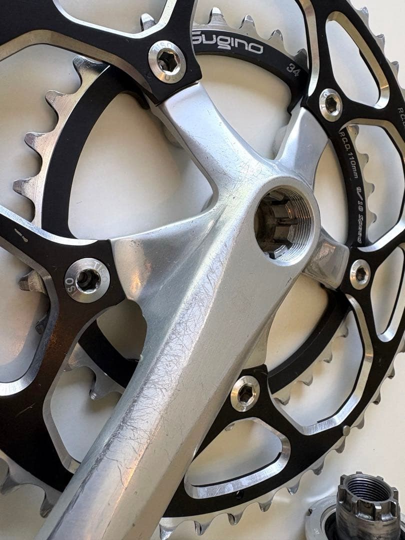 Sugino Cospaiir Crankset 48 34T 170mm Shimano BB 7700 Road Bike Crank Used