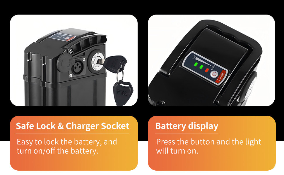 Ebike Battery 48V 15Ah lithium-ion battery for 750W-1440W e-bikes