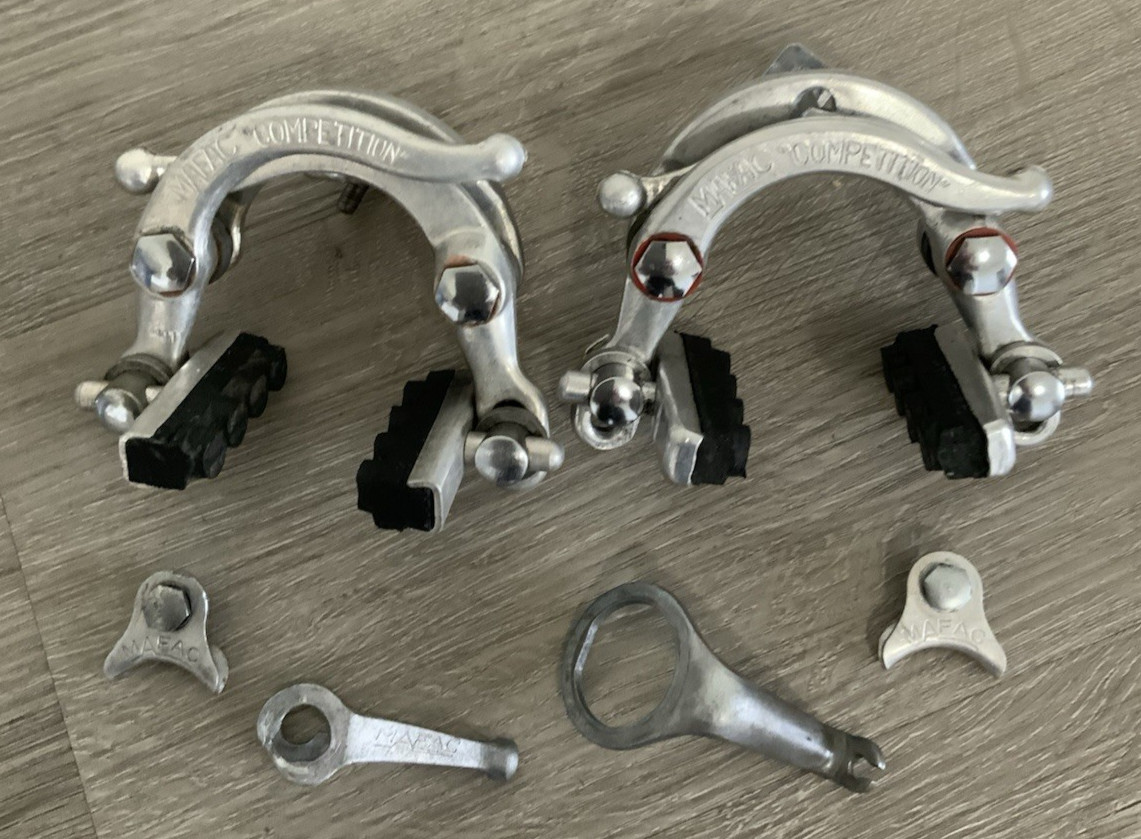 MAFAC COMPETITION BRAKE CALIPERS CENTER PULL 55-65 REACH MAFAC STRADDLES / GUIDE