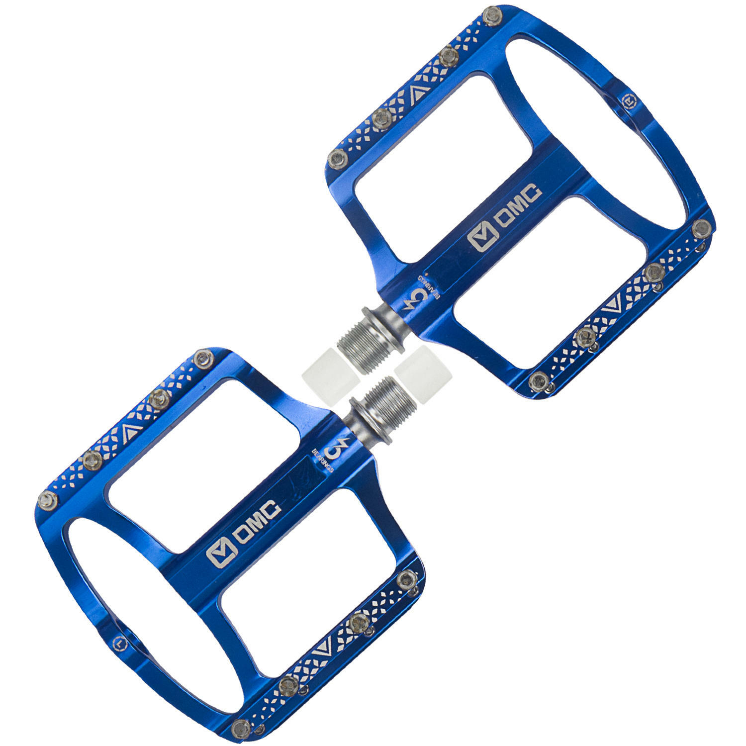 OMC-S1-BL 9/16″ Aluminum Platform Mountain Bike Pedals 3 Sealed Bearing MTB BMX