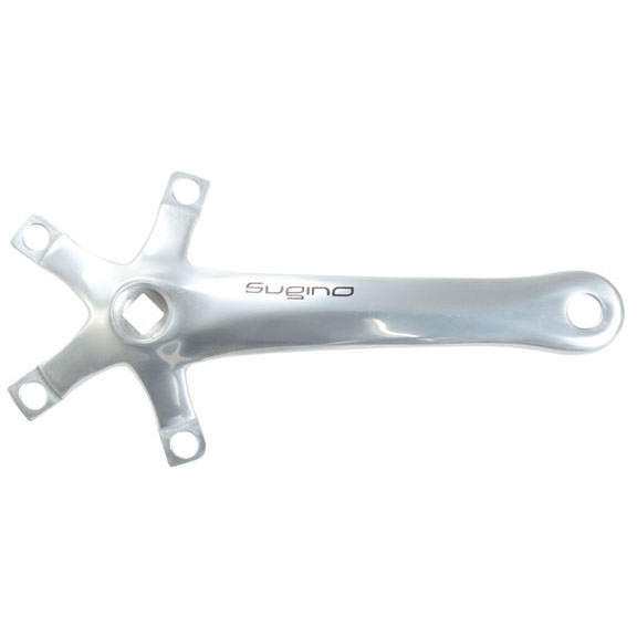 Sugino XD2 double crank arms, JIS 110 170 silver