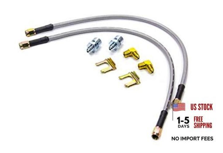 Brake Hose Kit, Flexline, DOT Approved, 18 in, 3 AN Hose, 3 AN Straight