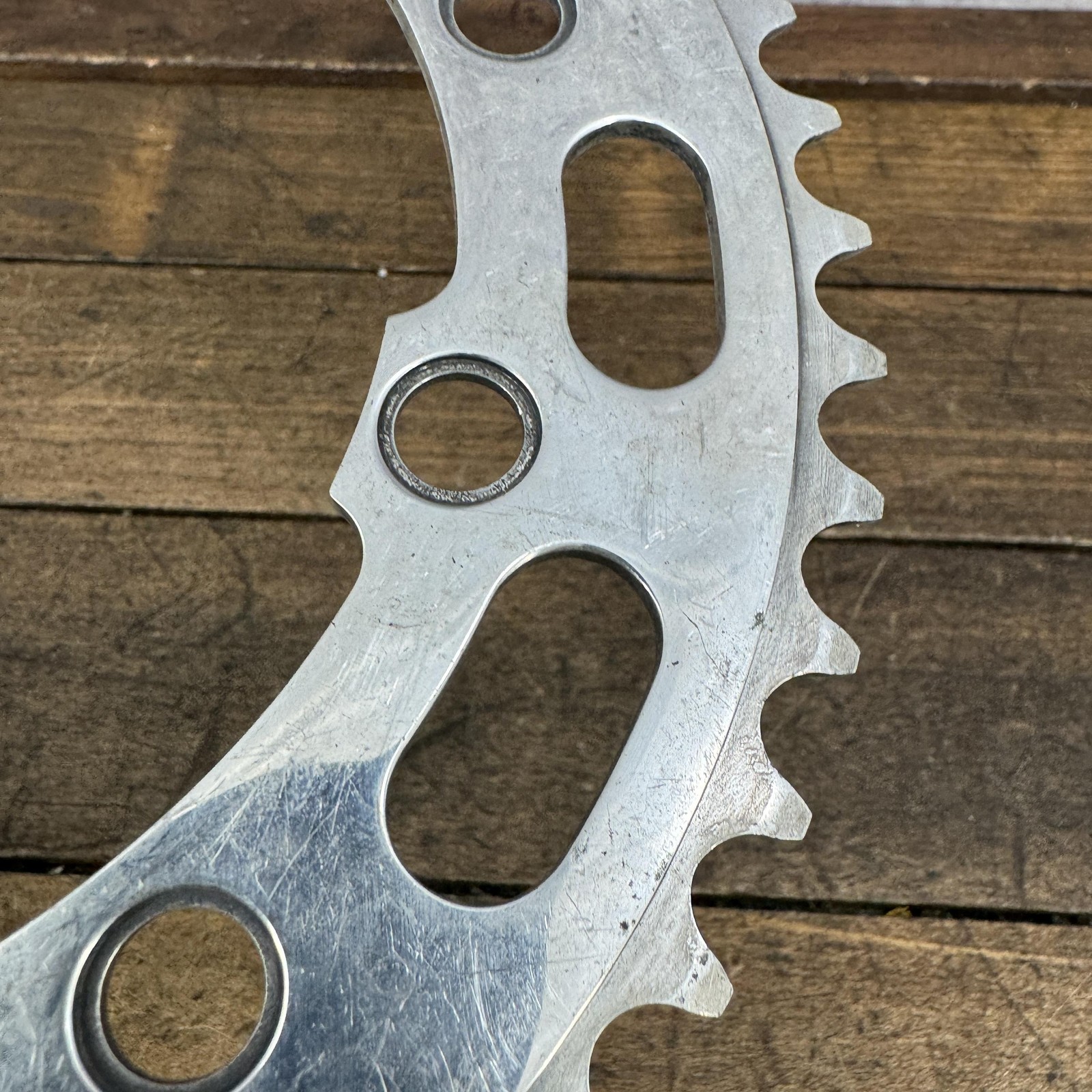 Vintage 48T Chainring 144 130 BCD 5-Arm Silver Aluminum Road Bike