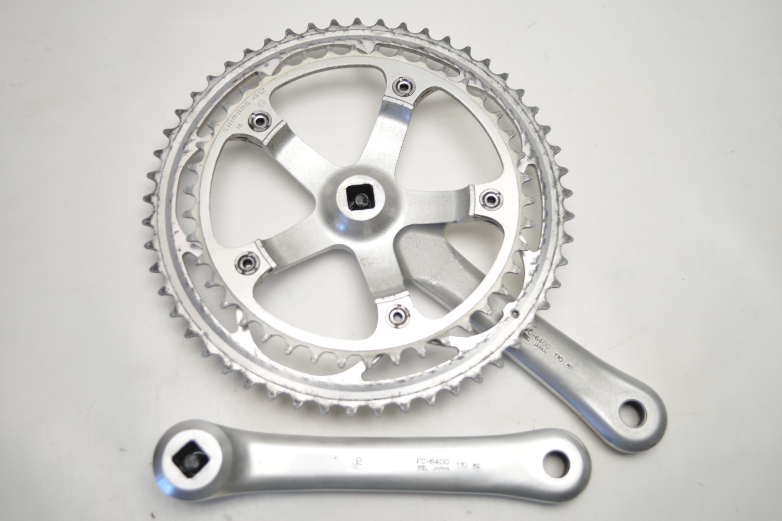 SHIMANO 600 ULTEGRA TRI-COLOR ROAD BICYCLE 170 MM SG-53/42 T CRANKSET FC-6400