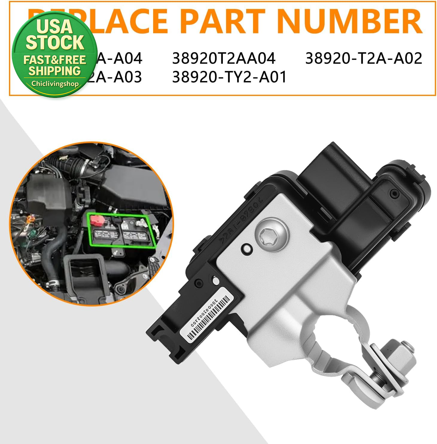 Battery Cable Terminal End Sensor Compatible Honda Accord Acura RLX 2014-2020