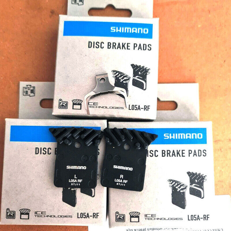 Shimano L05A-RF Bike Disc Brake Resin Pads Cooling Fin fit Dura-Ace Ultegra New