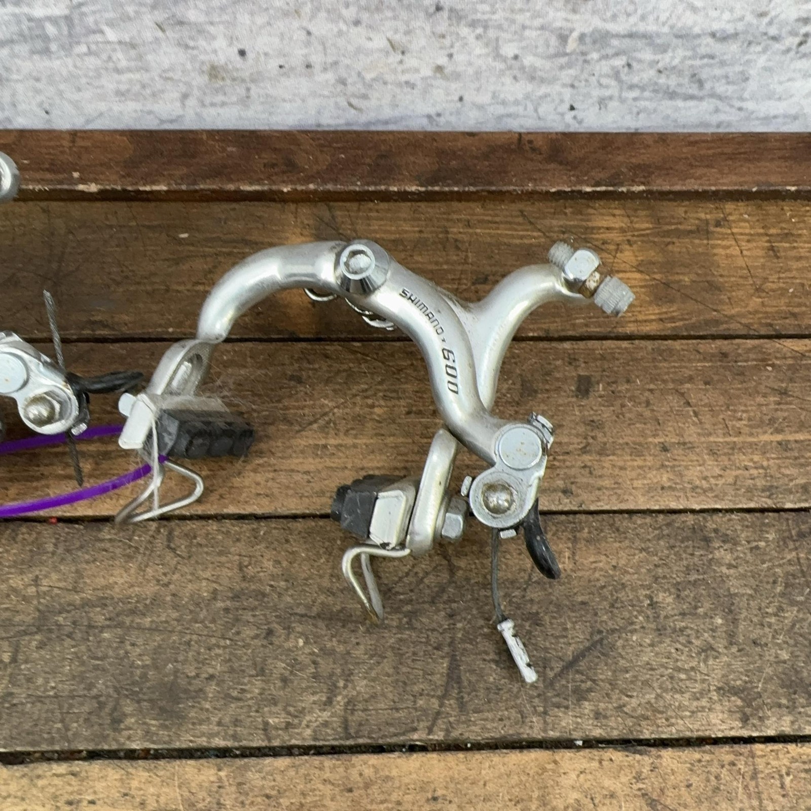 Vintage Shimano 600 Caliper Brakes Set Arabesque Road Bike Side Pull 80s