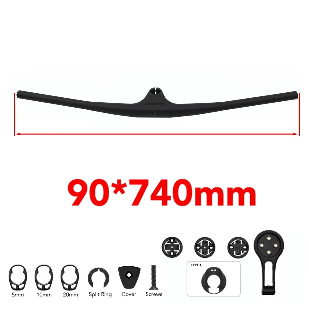 Full Carbon Fibre Integrated Cockpit MTB Handlebar -17 Degree Internal Cable