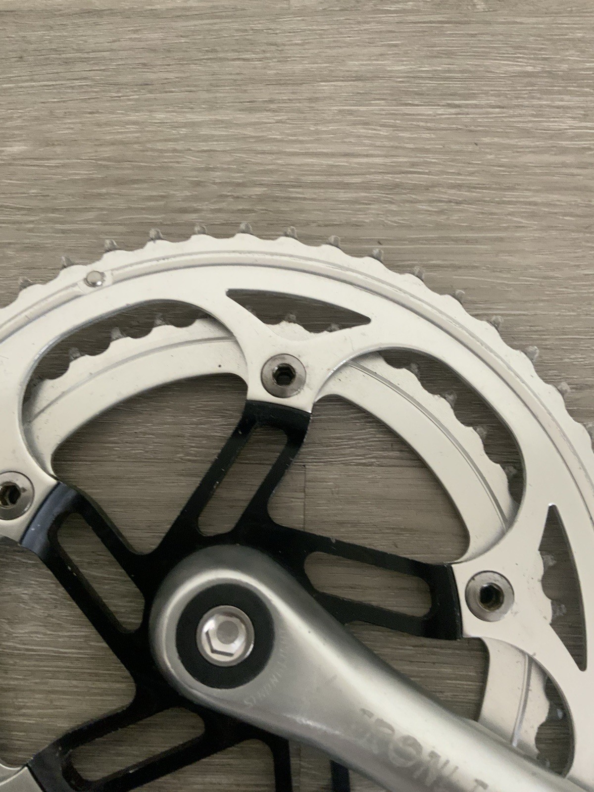 STRONGLIGHT IRONLIGHT CRANKSET DOUBLE 172.5 MM ARMS 52-42 TOOTH 6, 7, OR 8 SPEED