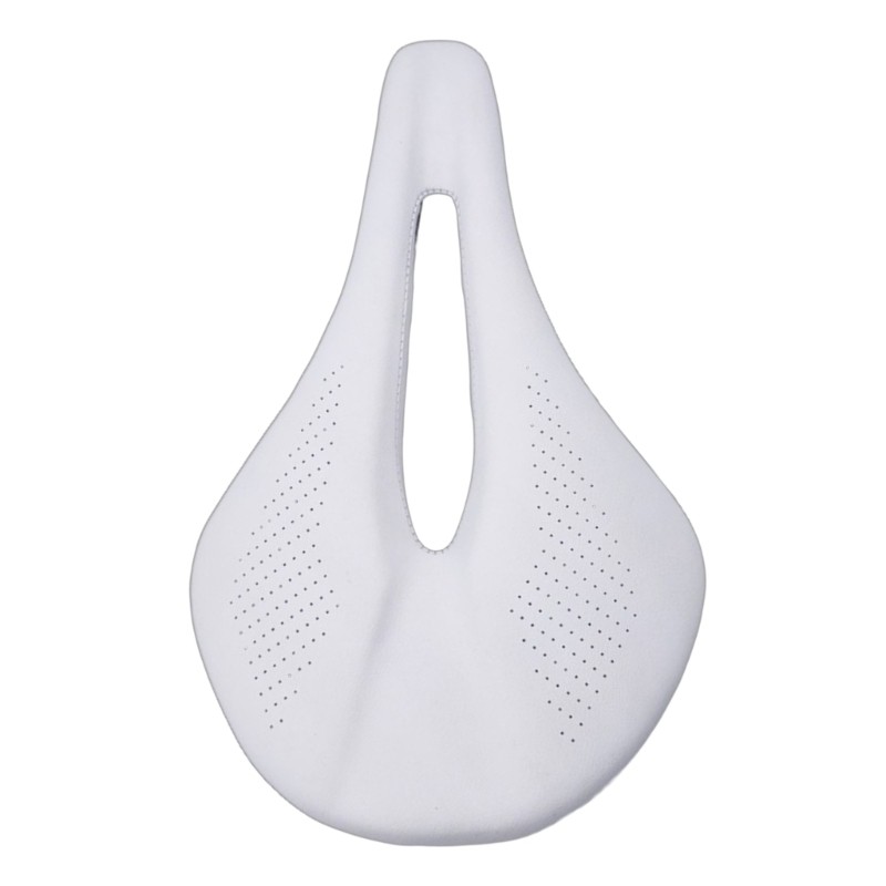 Leather Carbon Fiber Bike Seat Breathable Road Bike Saddle Cushion for Men Women