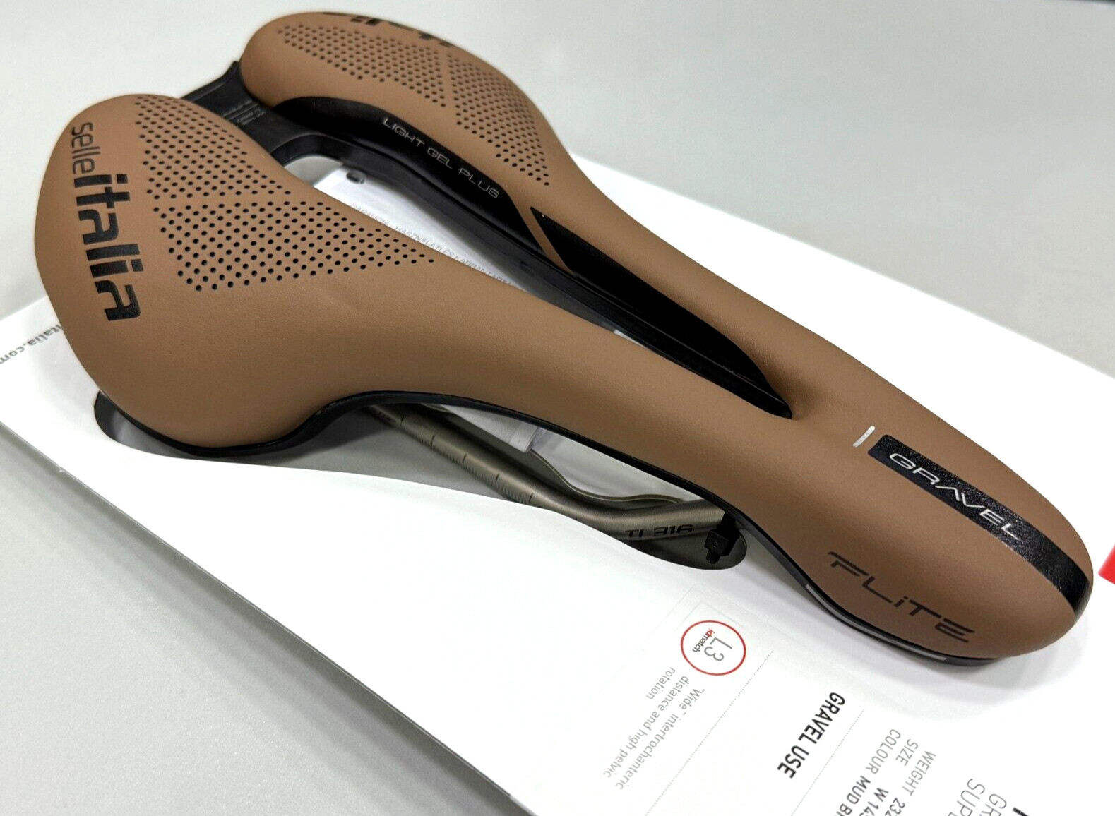 Selle Italia Flite Boost Gravel Ti316 Superflow L3(145x250mm) Saddle Brown