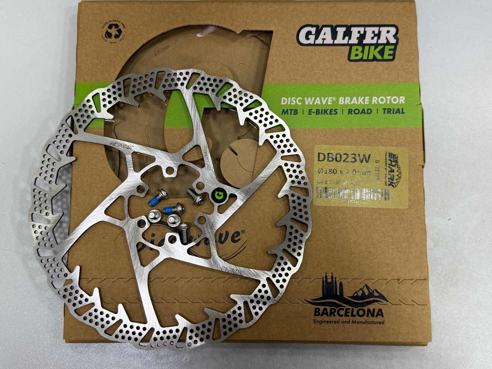 Galfer Shark 6-Bolt MTB Enduro / E-Bikes Disc Brake Rotor 160mm / 180mm / 203mm