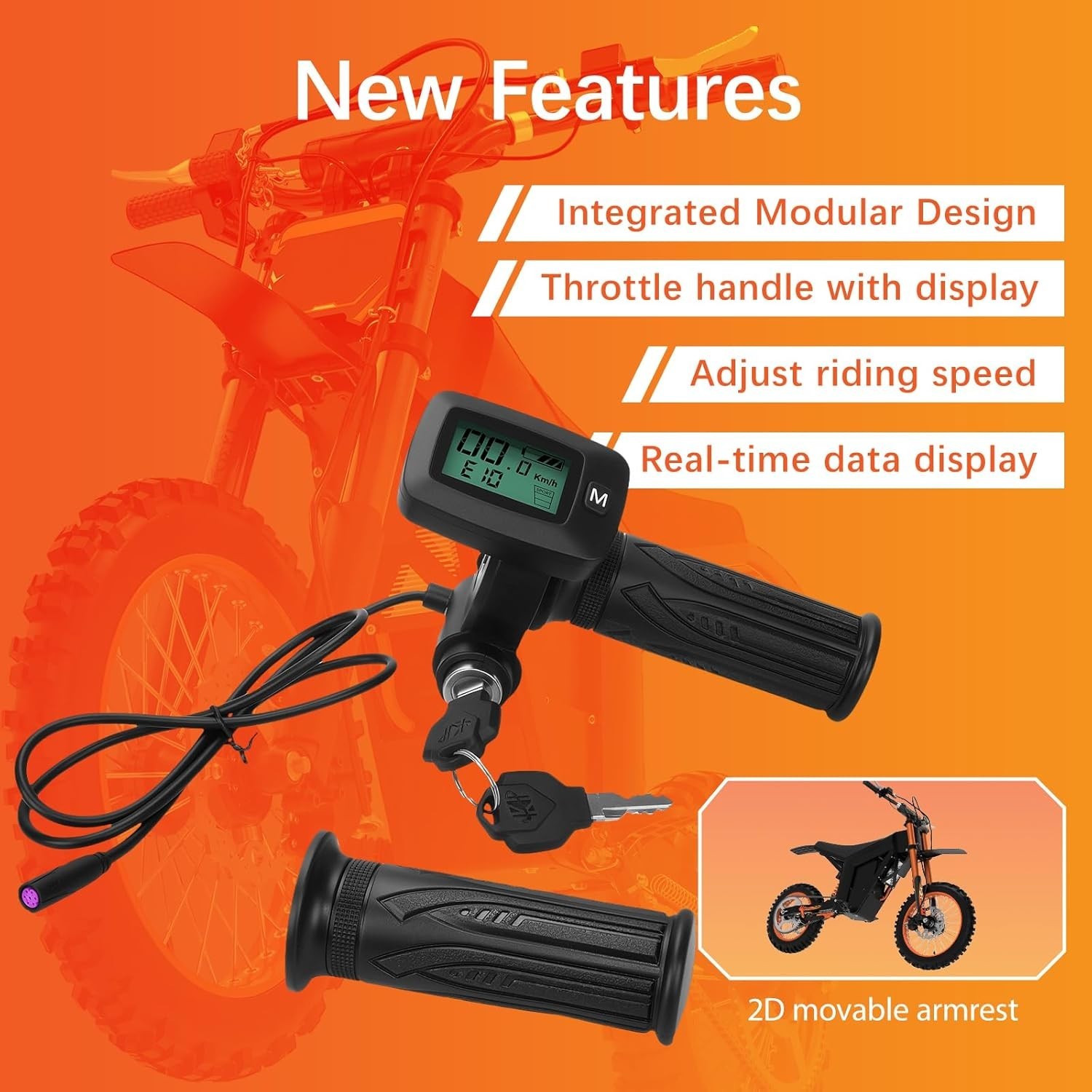 Tuttio Soleil 48V Ebike Speedometer Throttle with M Key Replacement