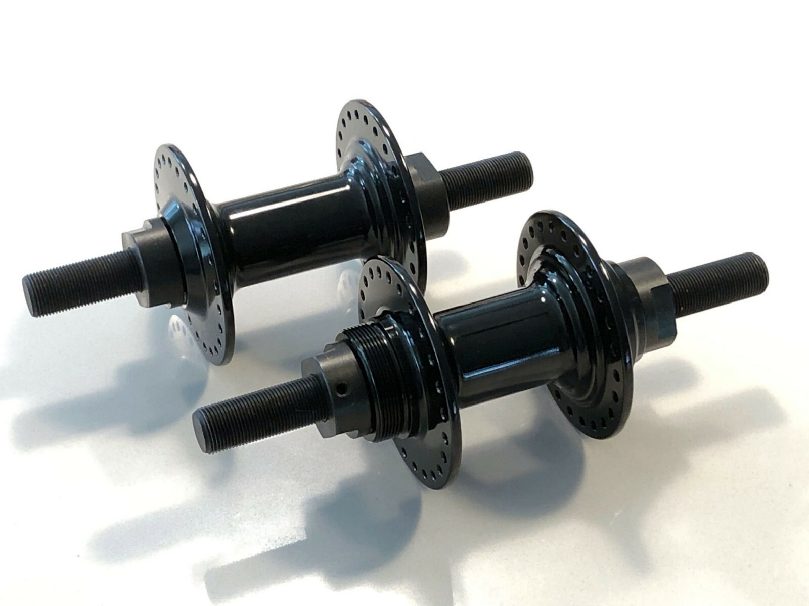 MANOWAR BMX Front and Rear Hubset 1S Freewheel 14mm Axle 48H Black Sealed NOS
