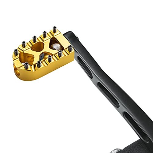 Hopider Motorcycle Gear Shifter peg, Anti-Skid Shift Lever Foot Peg 360° Gold