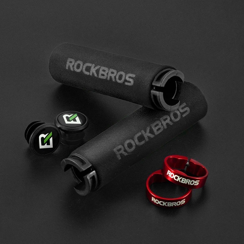 ROCKBROS Bike Handlebar Grips Cycling MTB BXM Bicycle Silicone Sponge Soft Grips