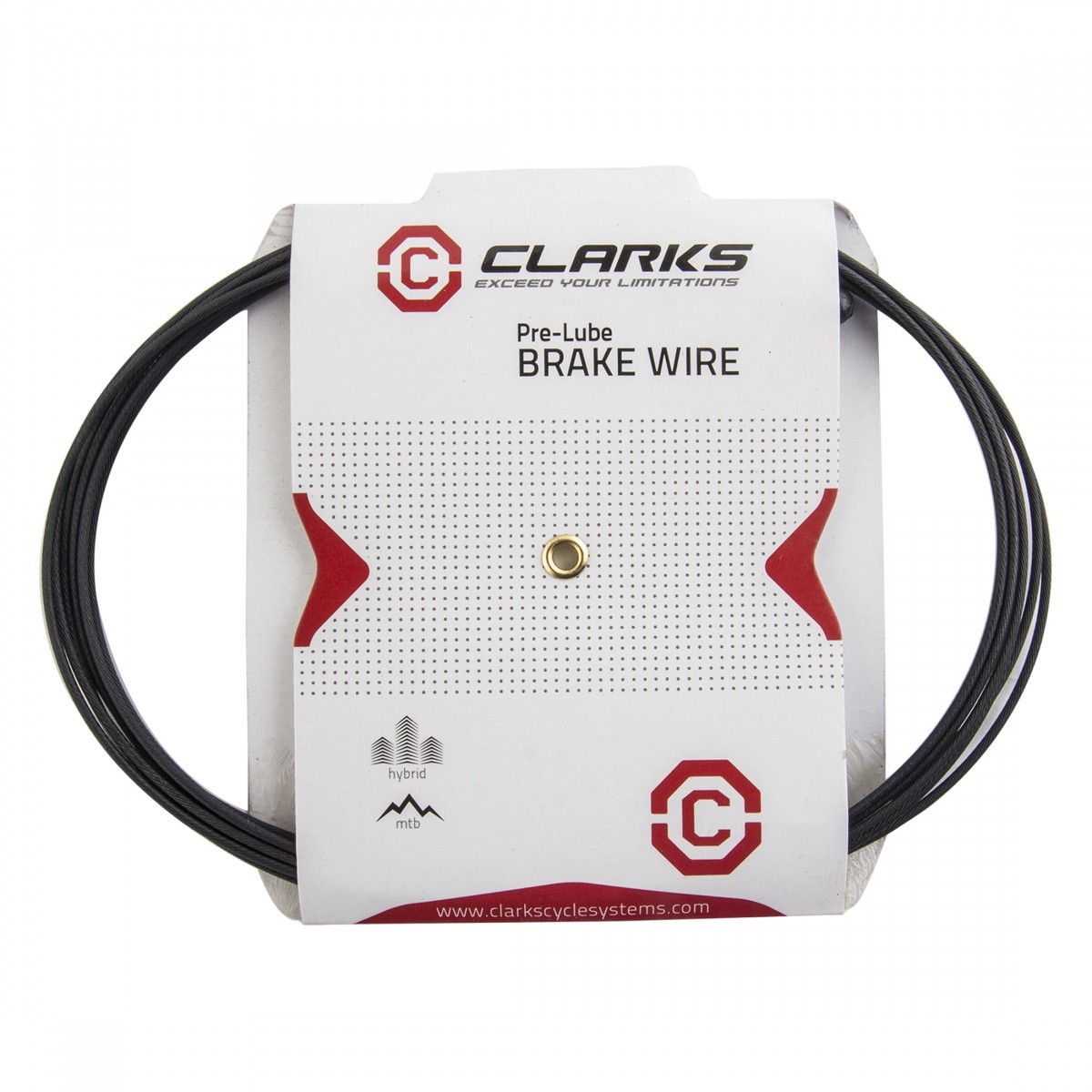 Pack of 2 Clarks Galvanized/Teflon Brake Wire Front or rear 3060mm 1.5mm Black