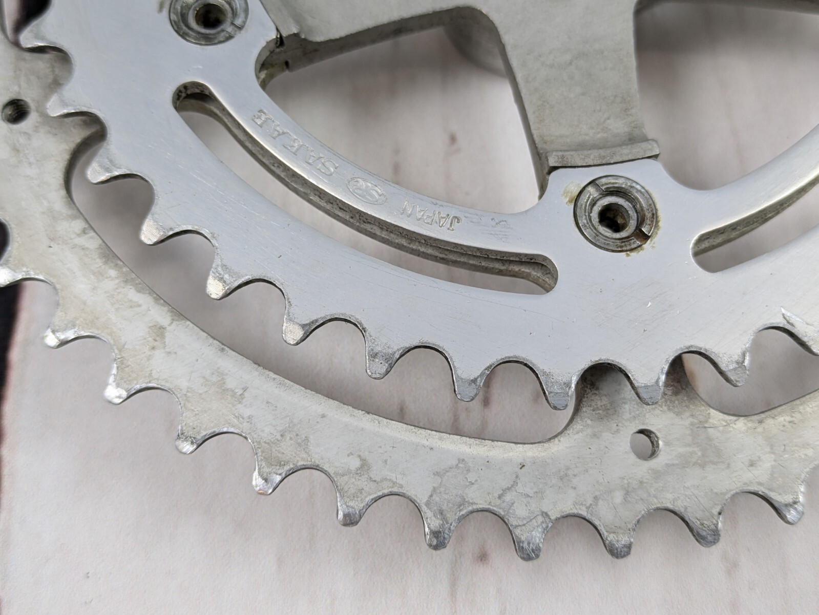 Vintage SR Sakae Raleigh RG Double Crankset 52/42t 170mm Alloy 9/16 1979