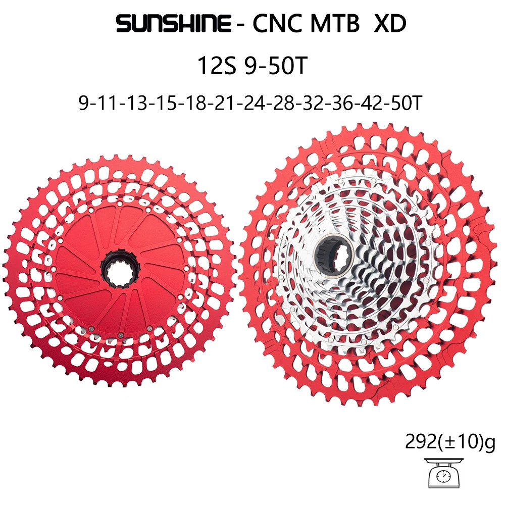 SUNSHINE 12 Speed MTB Bike Ultralight Cassette 9-51T Freewheel for XD freehub