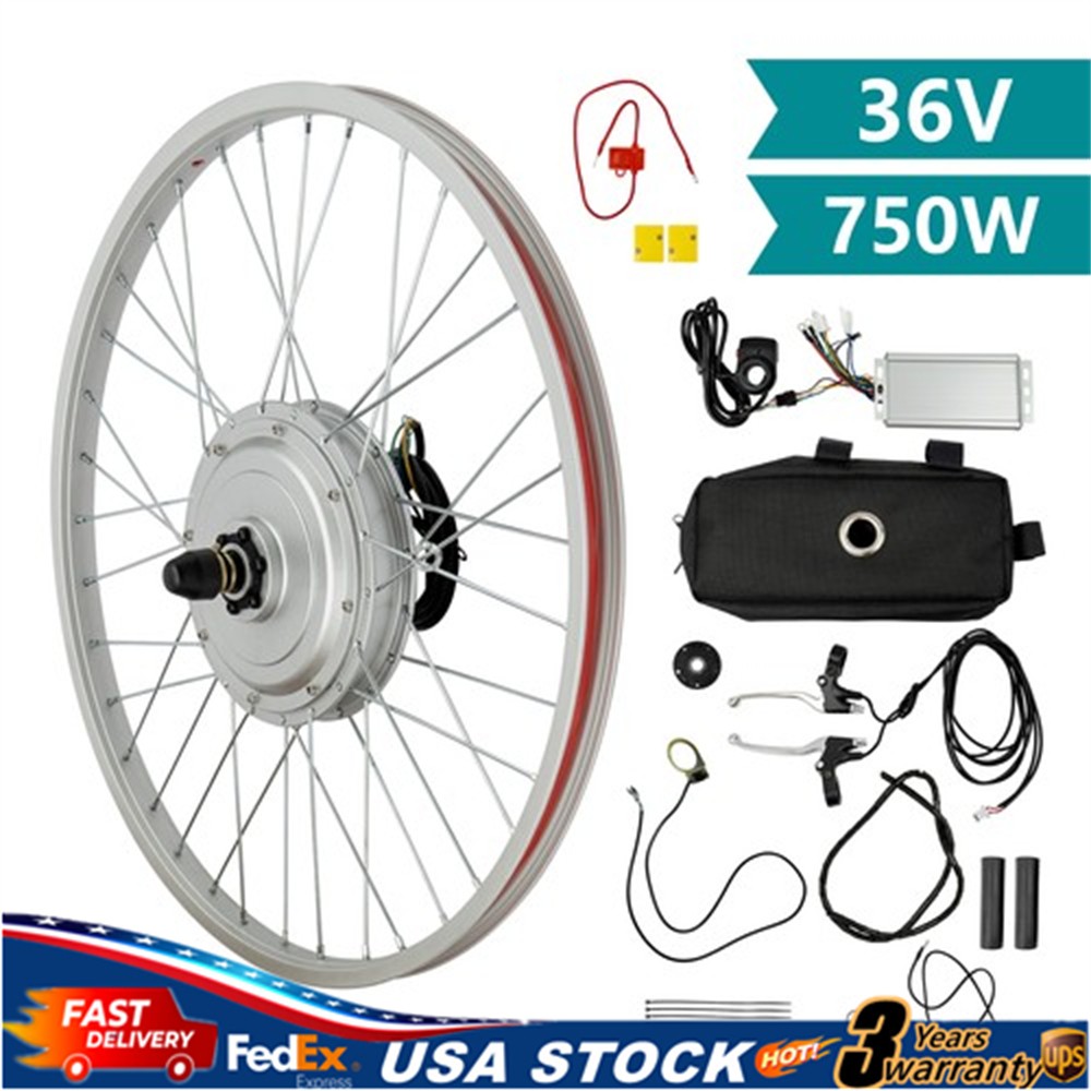 Electric Bike Hub Kit E-bicycle Front Wheel Brushless Motor Conversion Kit 36V