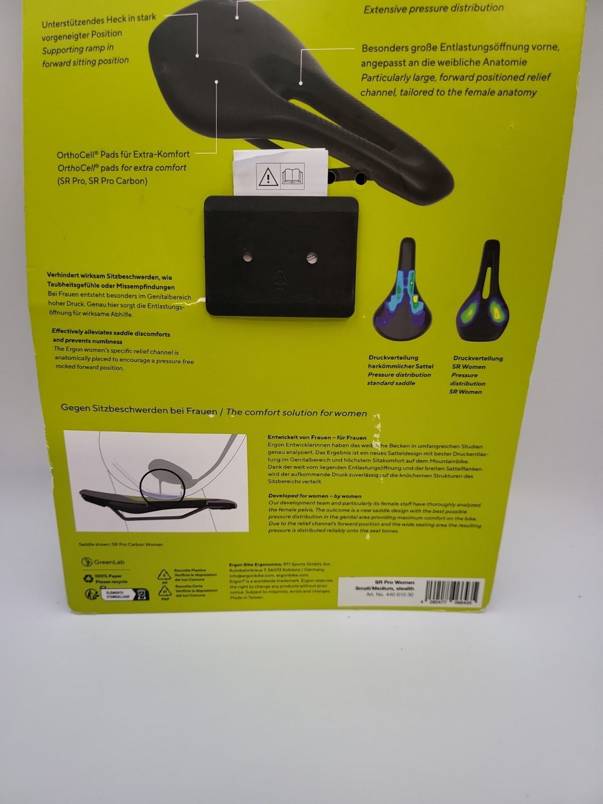 Ergon SR Pro Saddle – Titanox, Black, Women’s, Small/Medium